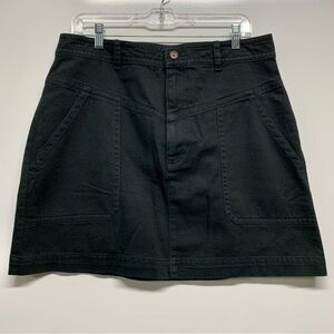 Banana Republic Factory Twill Utility Black Denim Mini Skirt